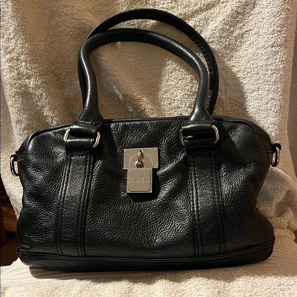 Calvin Klein Black Leather Satchel